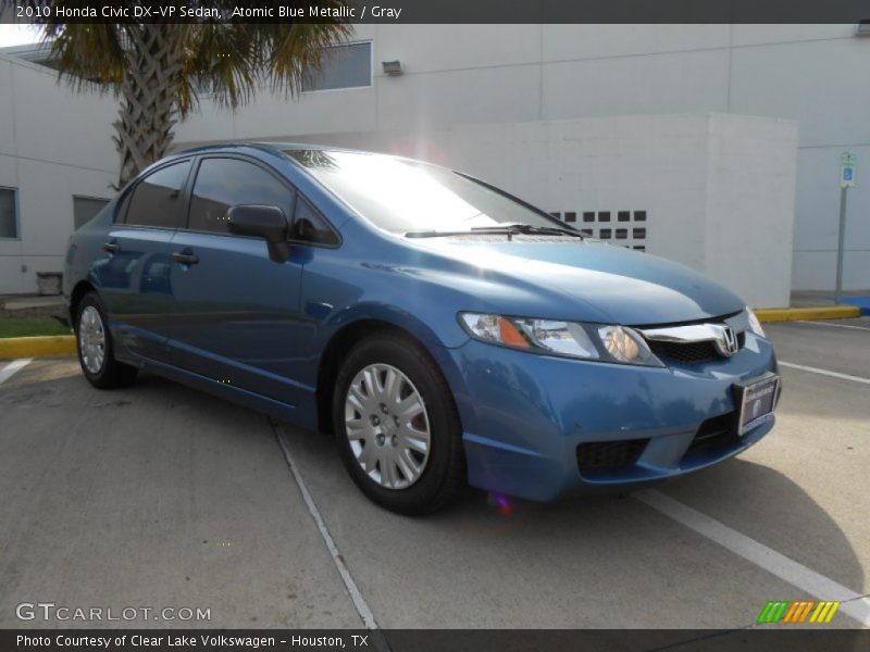 Atomic Blue Metallic / Gray 2010 Honda Civic DX-VP Sedan