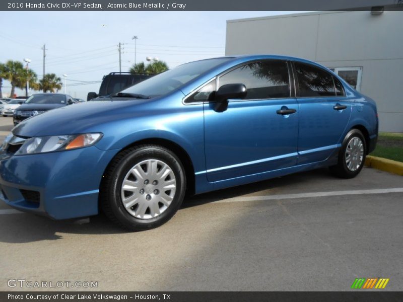 Atomic Blue Metallic / Gray 2010 Honda Civic DX-VP Sedan