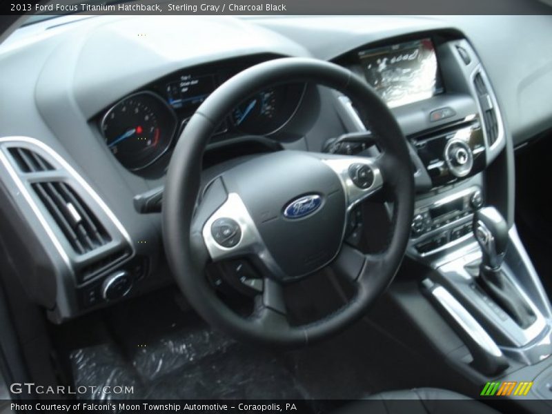 Sterling Gray / Charcoal Black 2013 Ford Focus Titanium Hatchback