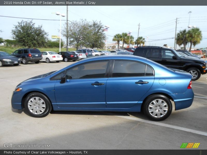 Atomic Blue Metallic / Gray 2010 Honda Civic DX-VP Sedan