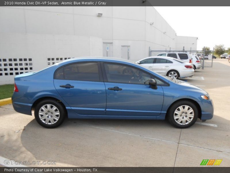 Atomic Blue Metallic / Gray 2010 Honda Civic DX-VP Sedan