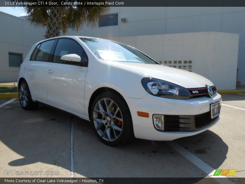 Candy White / Interlagos Plaid Cloth 2013 Volkswagen GTI 4 Door