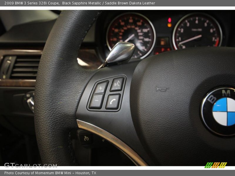 Black Sapphire Metallic / Saddle Brown Dakota Leather 2009 BMW 3 Series 328i Coupe