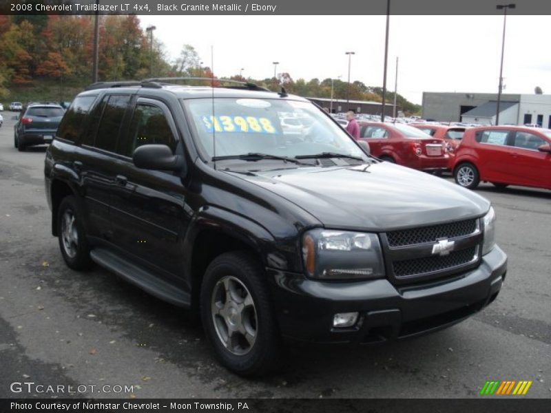Black Granite Metallic / Ebony 2008 Chevrolet TrailBlazer LT 4x4