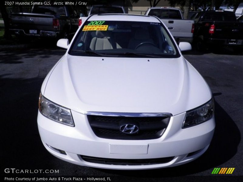 Arctic White / Gray 2007 Hyundai Sonata GLS
