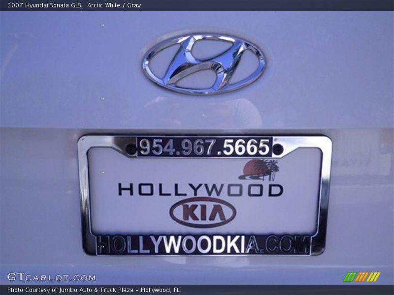 Arctic White / Gray 2007 Hyundai Sonata GLS