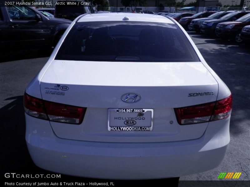 Arctic White / Gray 2007 Hyundai Sonata GLS