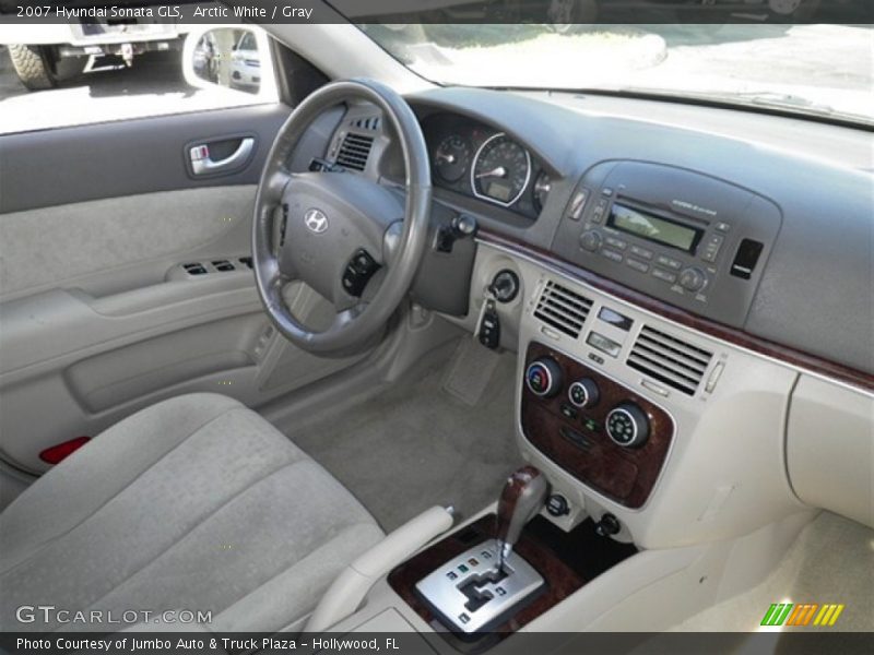 Arctic White / Gray 2007 Hyundai Sonata GLS