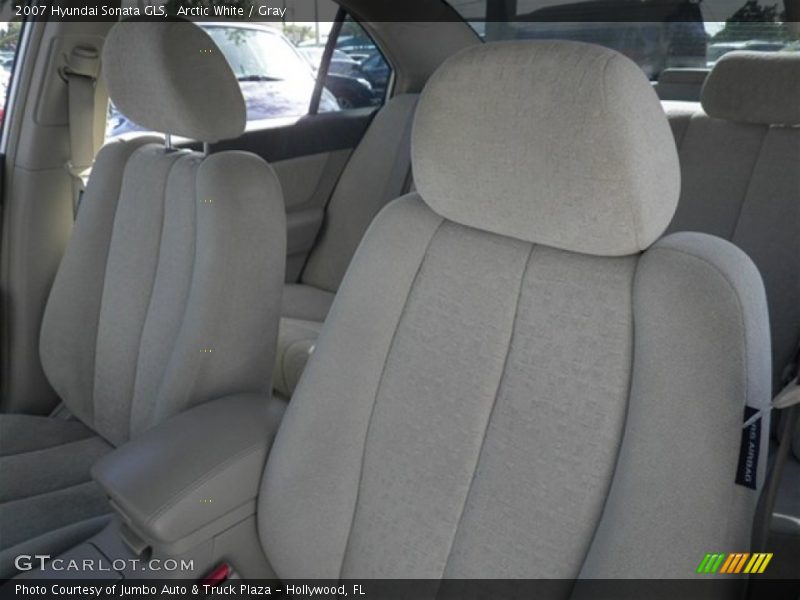 Arctic White / Gray 2007 Hyundai Sonata GLS