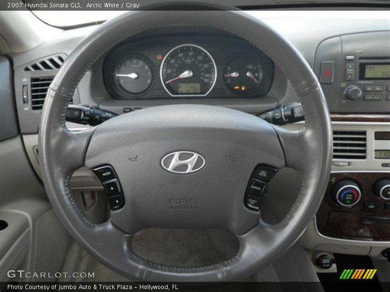 Arctic White / Gray 2007 Hyundai Sonata GLS