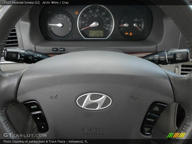 Arctic White / Gray 2007 Hyundai Sonata GLS