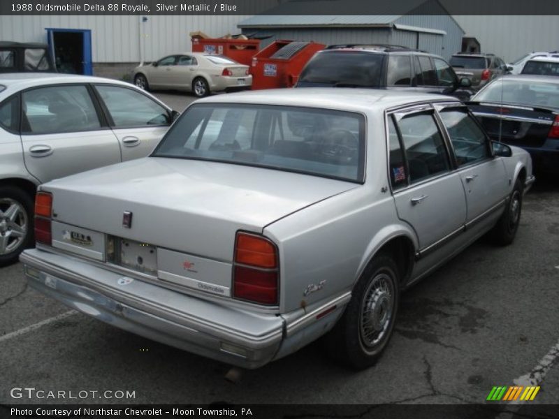 Silver Metallic / Blue 1988 Oldsmobile Delta 88 Royale