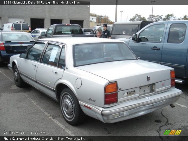 Silver Metallic / Blue 1988 Oldsmobile Delta 88 Royale