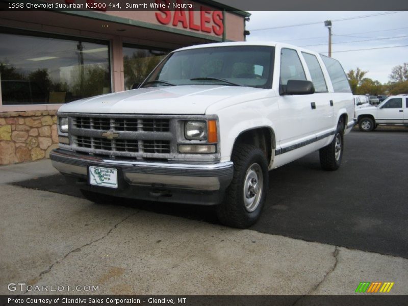 Summit White / Neutral 1998 Chevrolet Suburban K1500 4x4