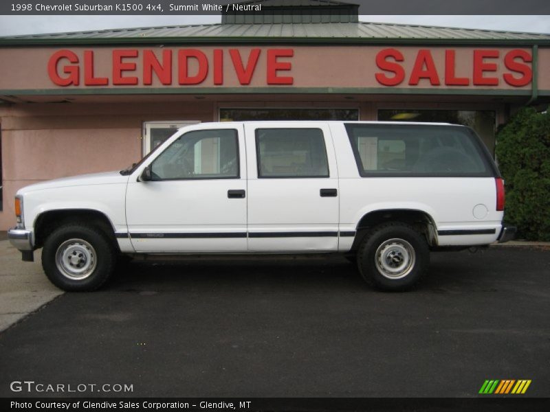 Summit White / Neutral 1998 Chevrolet Suburban K1500 4x4