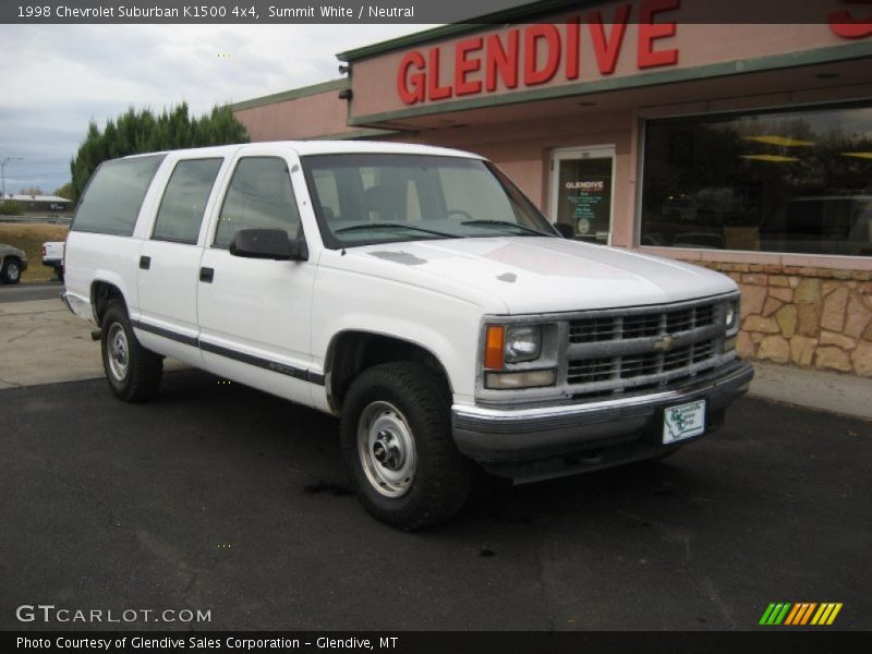 Summit White / Neutral 1998 Chevrolet Suburban K1500 4x4
