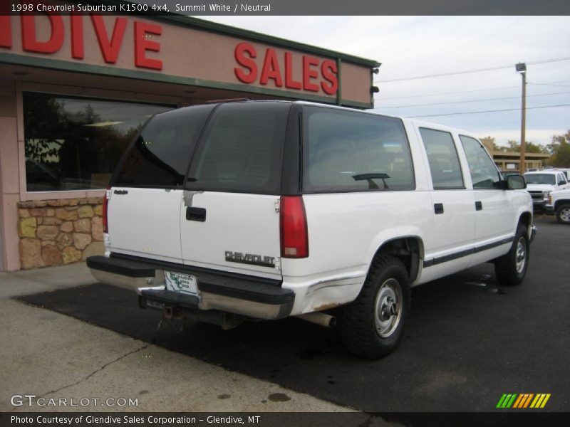 Summit White / Neutral 1998 Chevrolet Suburban K1500 4x4