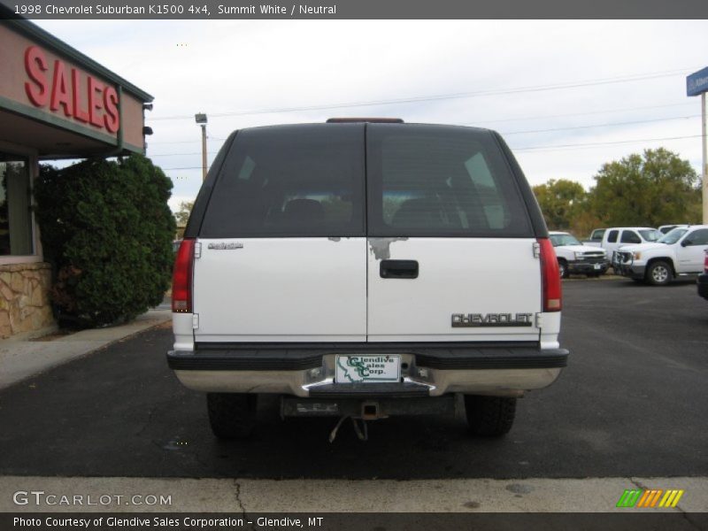 Summit White / Neutral 1998 Chevrolet Suburban K1500 4x4