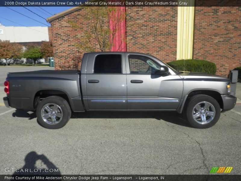 Mineral Gray Metallic / Dark Slate Gray/Medium Slate Gray 2008 Dodge Dakota Laramie Crew Cab 4x4