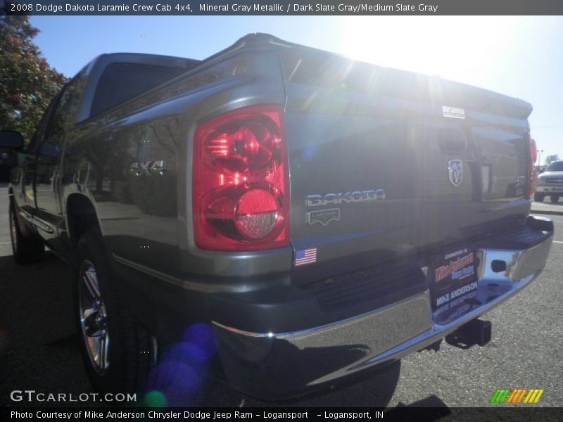 Mineral Gray Metallic / Dark Slate Gray/Medium Slate Gray 2008 Dodge Dakota Laramie Crew Cab 4x4