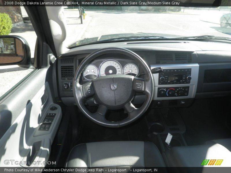 Mineral Gray Metallic / Dark Slate Gray/Medium Slate Gray 2008 Dodge Dakota Laramie Crew Cab 4x4