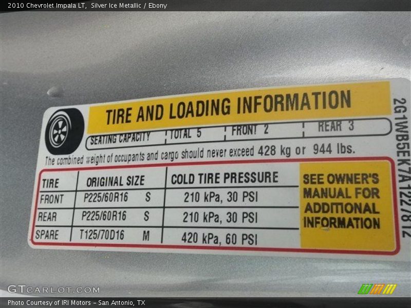 Silver Ice Metallic / Ebony 2010 Chevrolet Impala LT