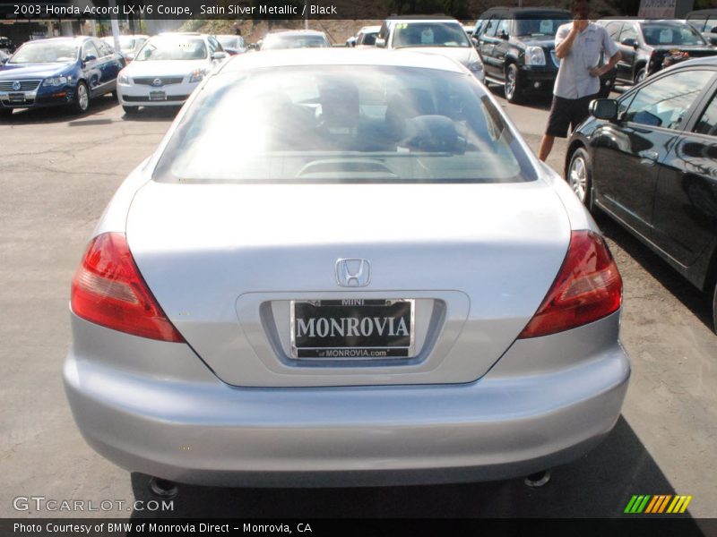 Satin Silver Metallic / Black 2003 Honda Accord LX V6 Coupe