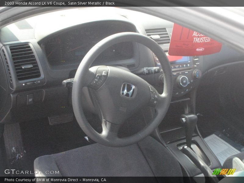 Satin Silver Metallic / Black 2003 Honda Accord LX V6 Coupe