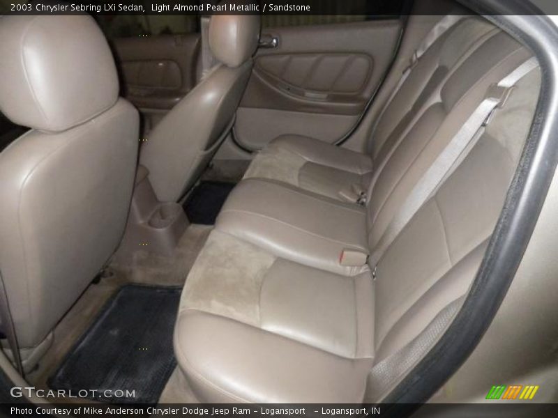 Rear Seat of 2003 Sebring LXi Sedan