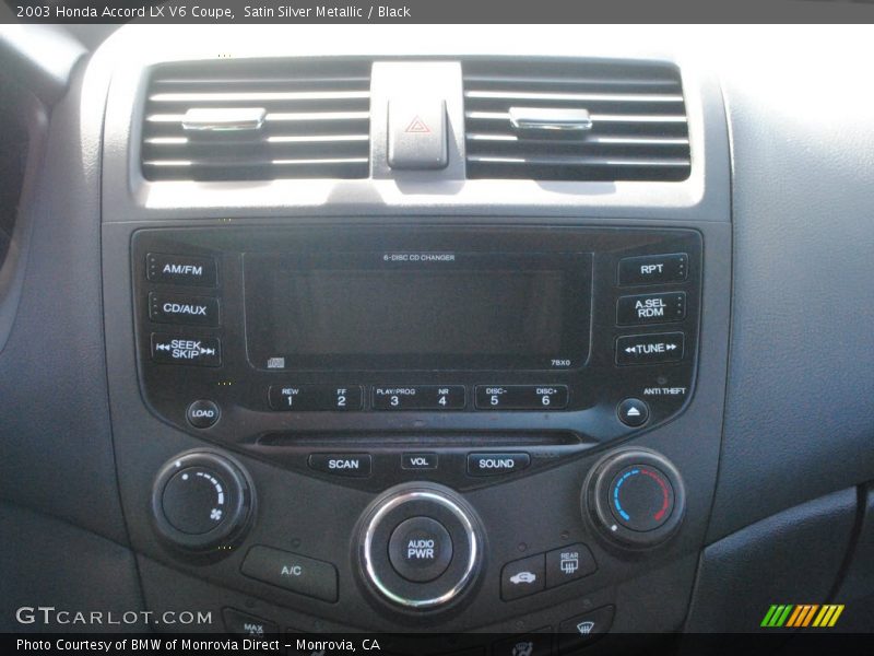 Controls of 2003 Accord LX V6 Coupe
