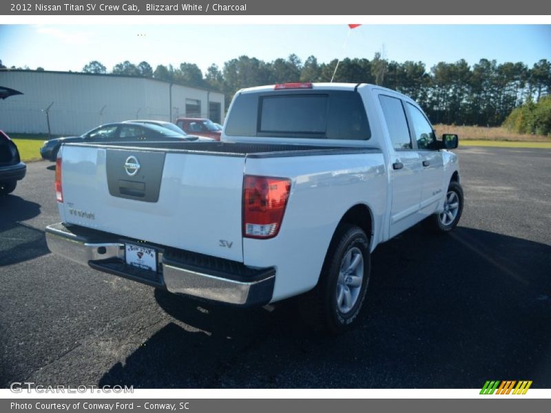 Blizzard White / Charcoal 2012 Nissan Titan SV Crew Cab