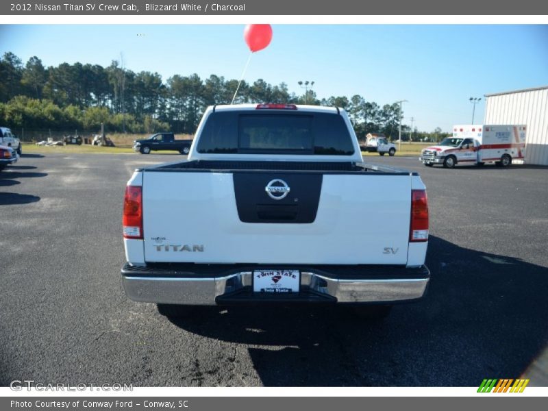 Blizzard White / Charcoal 2012 Nissan Titan SV Crew Cab