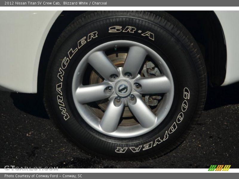 Blizzard White / Charcoal 2012 Nissan Titan SV Crew Cab