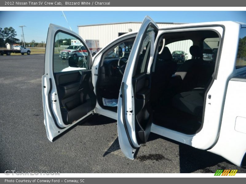 Blizzard White / Charcoal 2012 Nissan Titan SV Crew Cab