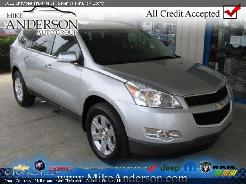 Silver Ice Metallic / Ebony 2012 Chevrolet Traverse LT