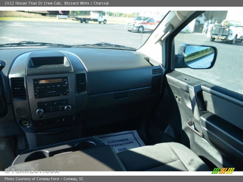 Blizzard White / Charcoal 2012 Nissan Titan SV Crew Cab