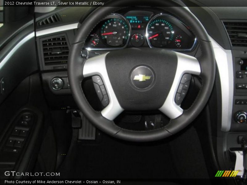 Silver Ice Metallic / Ebony 2012 Chevrolet Traverse LT