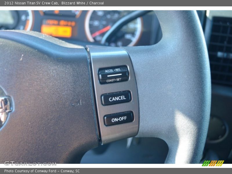 Blizzard White / Charcoal 2012 Nissan Titan SV Crew Cab