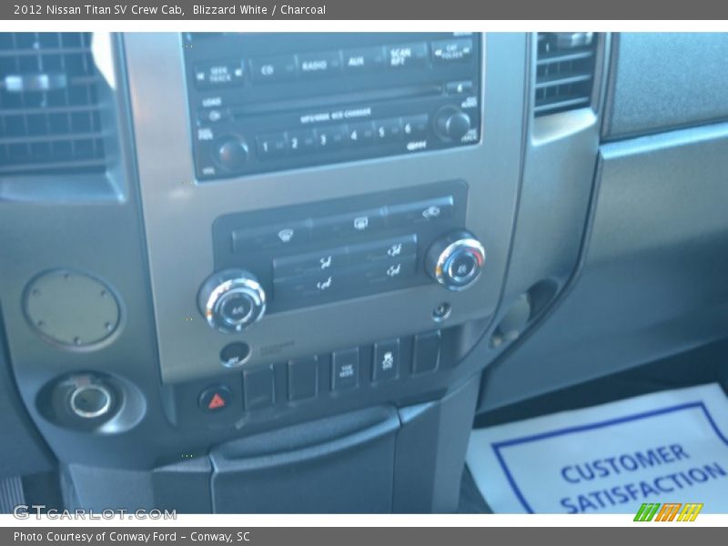 Blizzard White / Charcoal 2012 Nissan Titan SV Crew Cab
