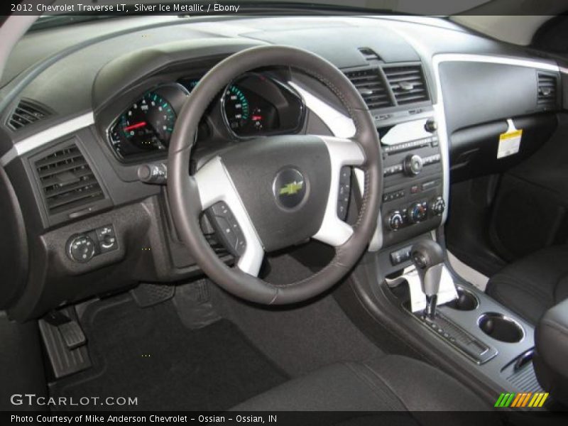 Silver Ice Metallic / Ebony 2012 Chevrolet Traverse LT