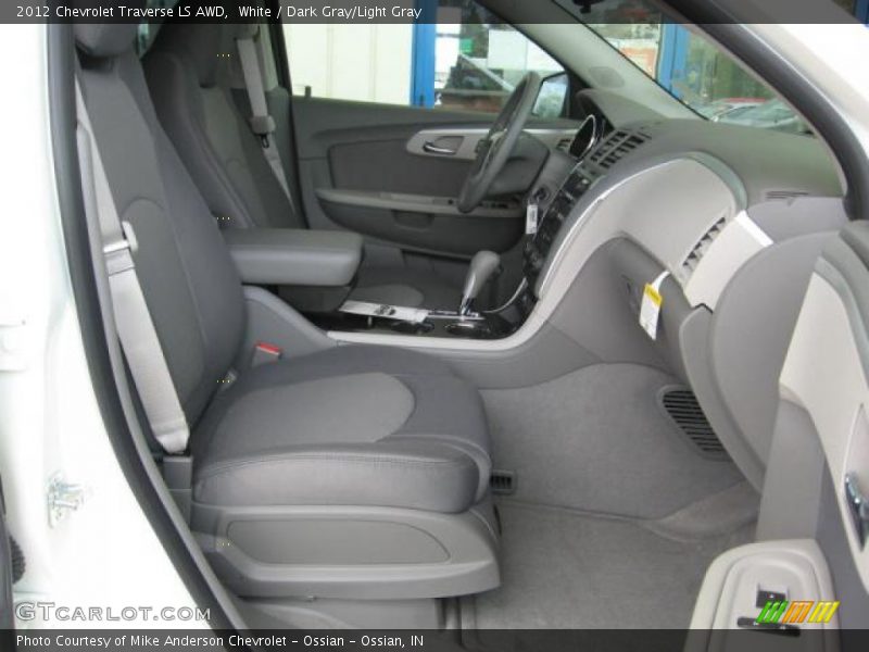 White / Dark Gray/Light Gray 2012 Chevrolet Traverse LS AWD