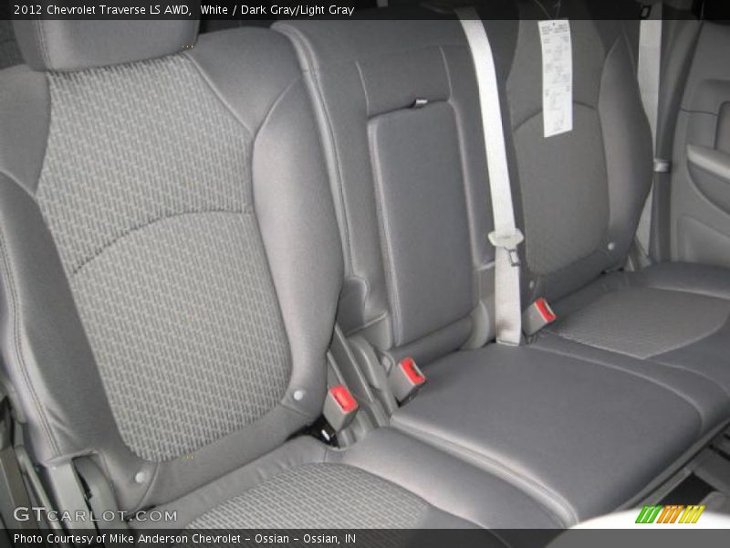 White / Dark Gray/Light Gray 2012 Chevrolet Traverse LS AWD