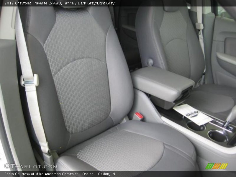 White / Dark Gray/Light Gray 2012 Chevrolet Traverse LS AWD