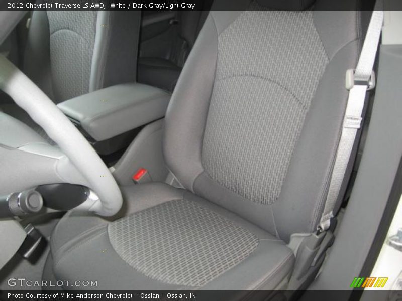 White / Dark Gray/Light Gray 2012 Chevrolet Traverse LS AWD