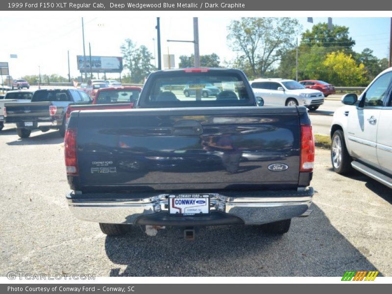 Deep Wedgewood Blue Metallic / Dark Graphite 1999 Ford F150 XLT Regular Cab