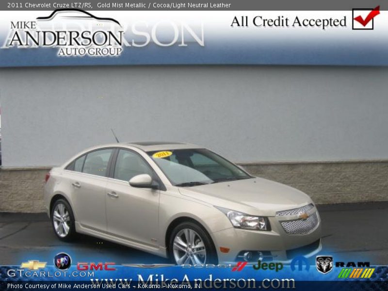 Gold Mist Metallic / Cocoa/Light Neutral Leather 2011 Chevrolet Cruze LTZ/RS
