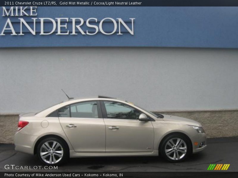Gold Mist Metallic / Cocoa/Light Neutral Leather 2011 Chevrolet Cruze LTZ/RS