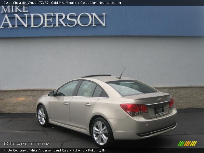 Gold Mist Metallic / Cocoa/Light Neutral Leather 2011 Chevrolet Cruze LTZ/RS