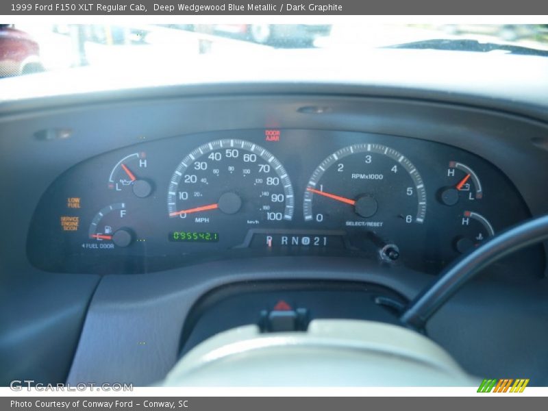Deep Wedgewood Blue Metallic / Dark Graphite 1999 Ford F150 XLT Regular Cab