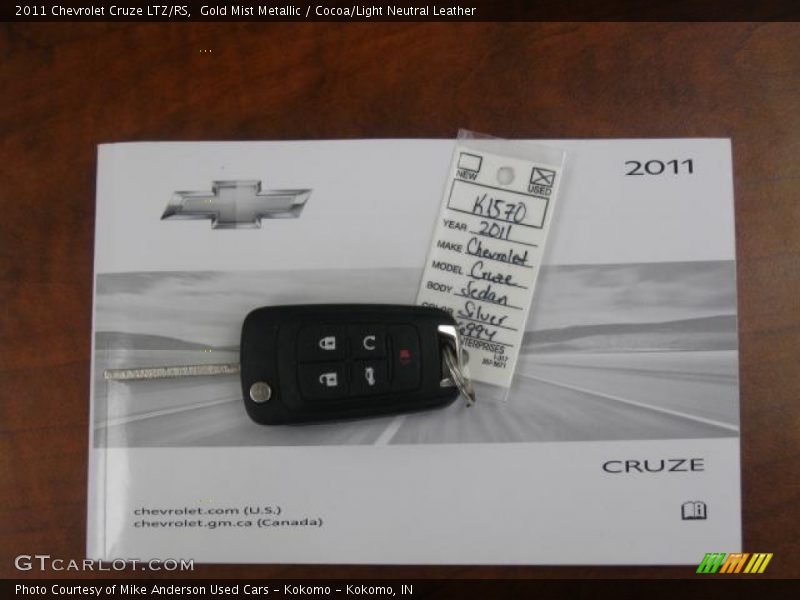 Gold Mist Metallic / Cocoa/Light Neutral Leather 2011 Chevrolet Cruze LTZ/RS